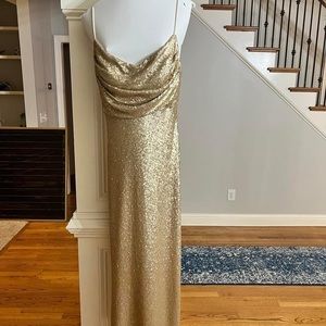 Gold Sequin Bridesmaid Dress